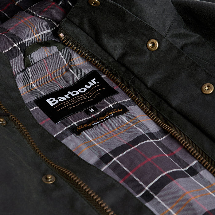 Barbour - Reel Waxed Parka in Sage - Nigel Clare
