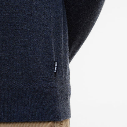 Barbour - Waterbury Crew Neck Jumper in Navy - Nigel Clare
