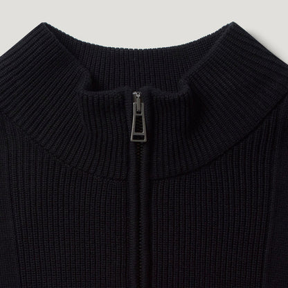 Belstaff - Commander 1/4 Zip Jumper in Black - Nigel Clare