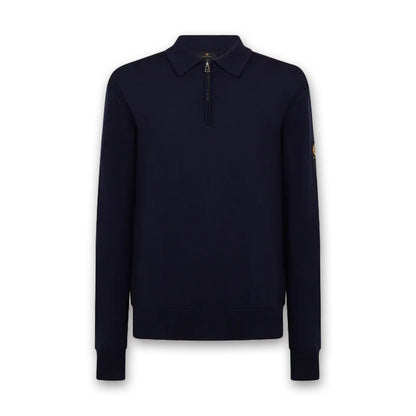 Belstaff - Kyle LS Merino Wool Polo in Dark Ink - Nigel Clare