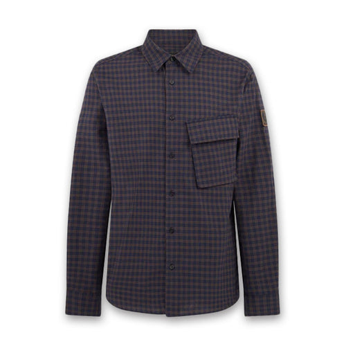 Belstaff - Scale Shirt in Dark Ink/Major Brown - Nigel Clare