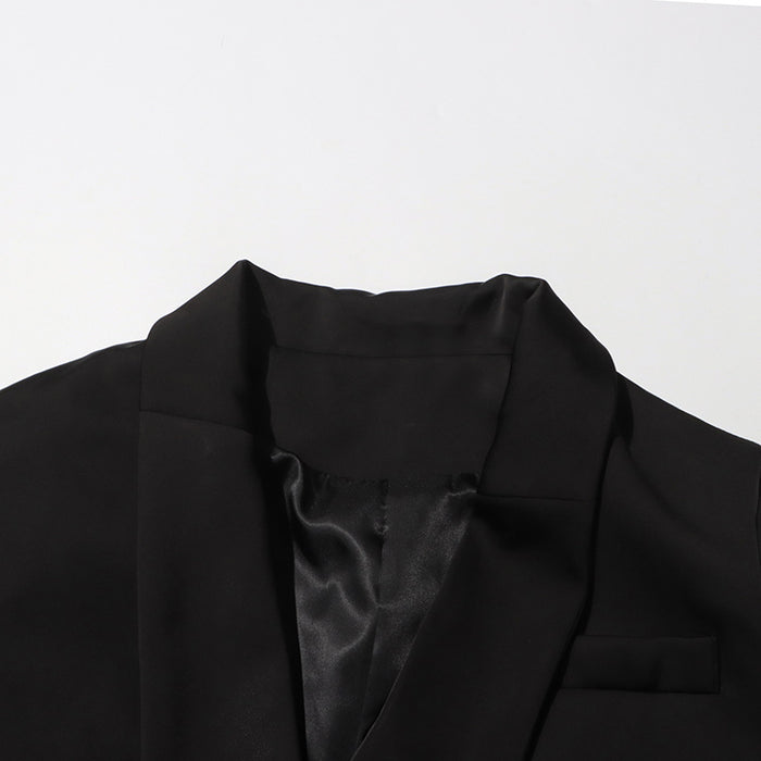 belted blazer dress with feathered skirt – BORAYLA