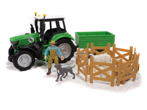 Big Country 16-Piece Sheep Farmer & Tractor Set