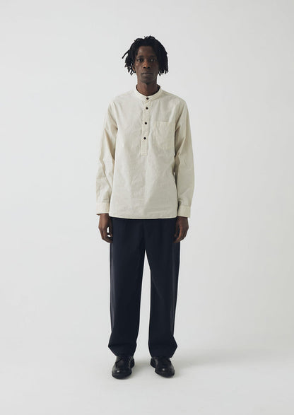 Bill Cotton Canvas Wide Leg Trousers | Dark Navy