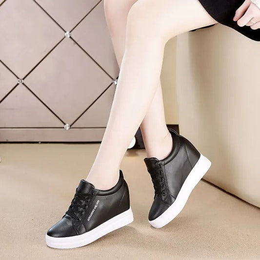 Black Lace Chunky Sneakers