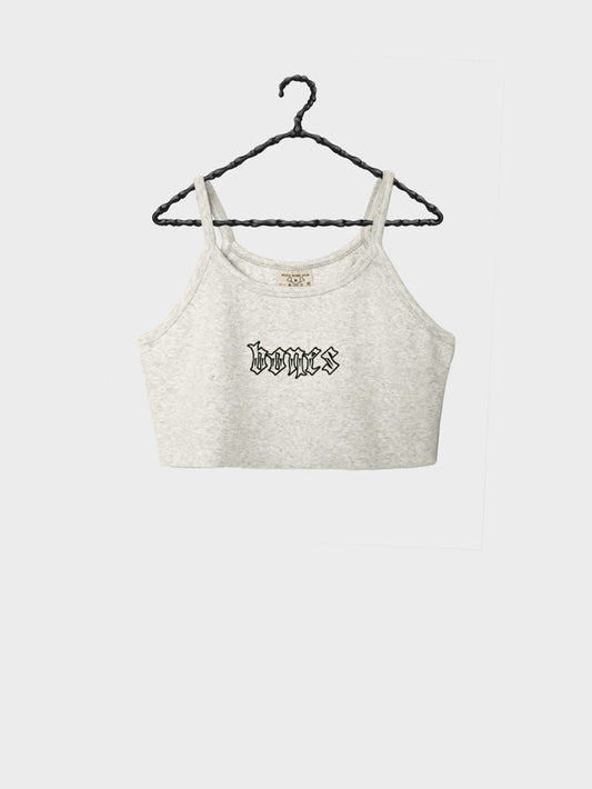 Bones Club Rib Crop - Snow Marle