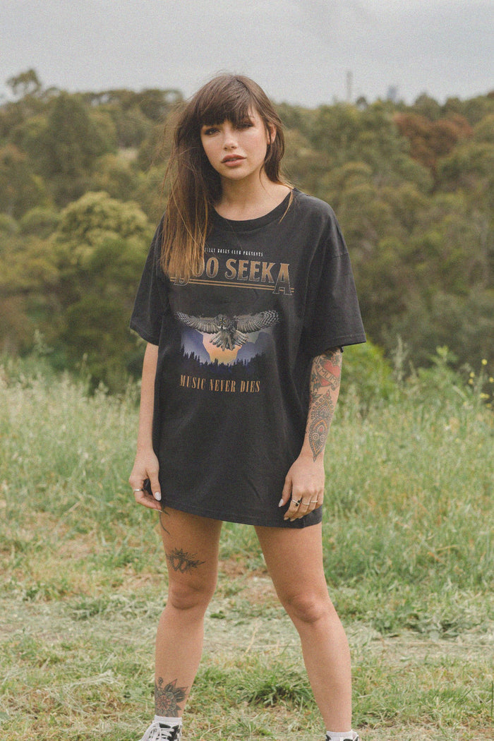 Boo Seeka Collab Tee - Music Never Dies
