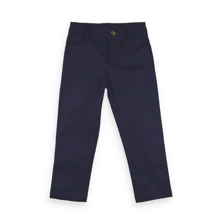 Boys Button Pants - Navy Twill