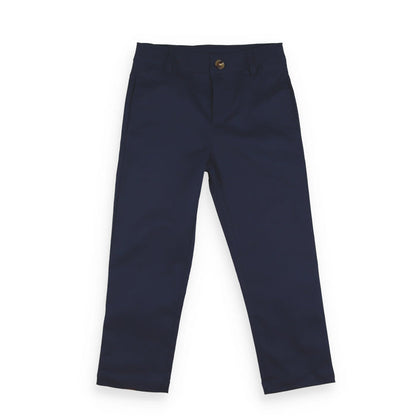Boys Button Pants - Navy Twill
