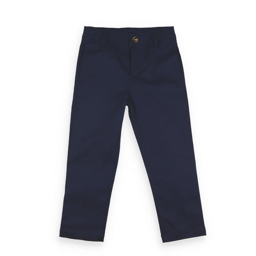 Boys Button Pants - Navy Twill