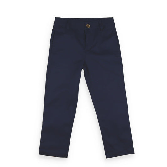 Boys Button Pants - Navy Twill