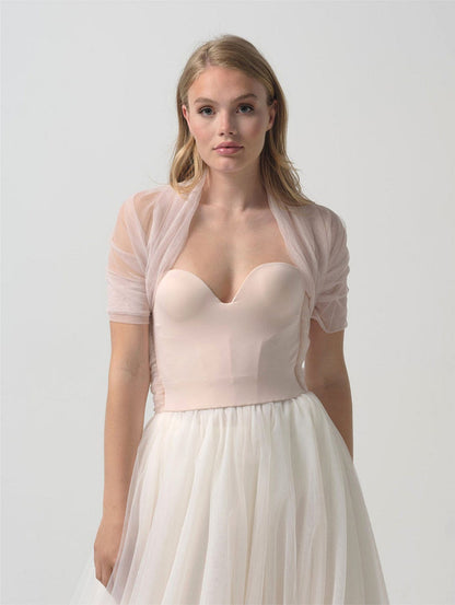 Bridal Tulle Tube Stole Blush - Accessory - POIRIER