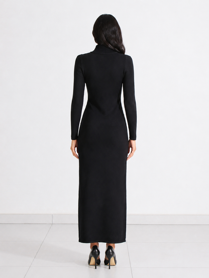 Buckle Detail Knit Maxi Dress - Urban