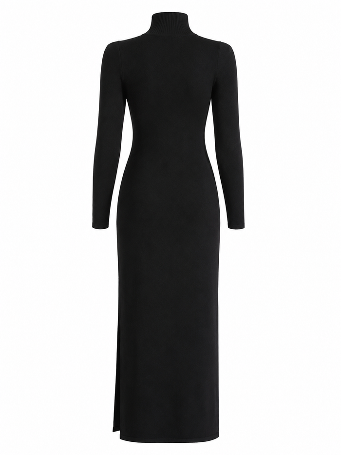 Buckle Detail Knit Maxi Dress - Urban