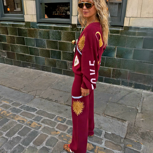 Burgundy Mystical Joggers Petite