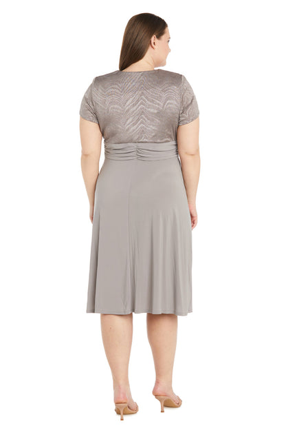 Cascade Wrap Dress with Waist Sash - Plus