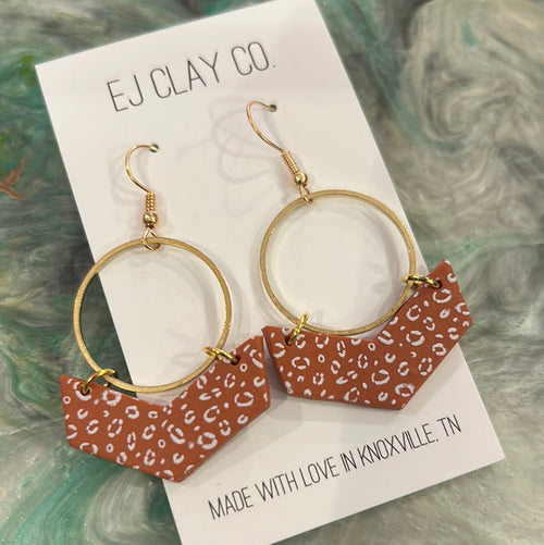 Cheetah clay earrings EJ