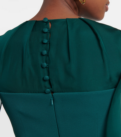 Chiffon cape gown with layered skirt – Nirmen-1