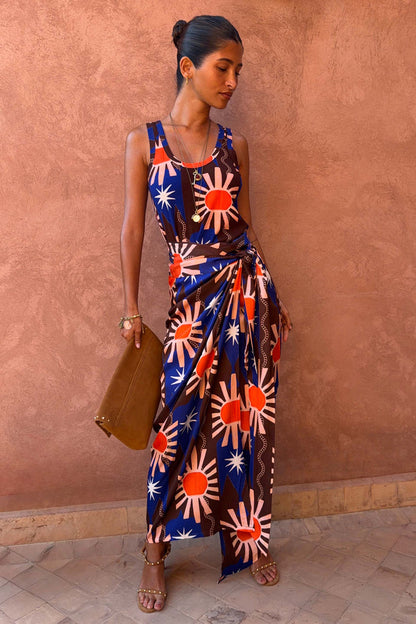 Chocolate & Blue Sun Jaspre Skirt