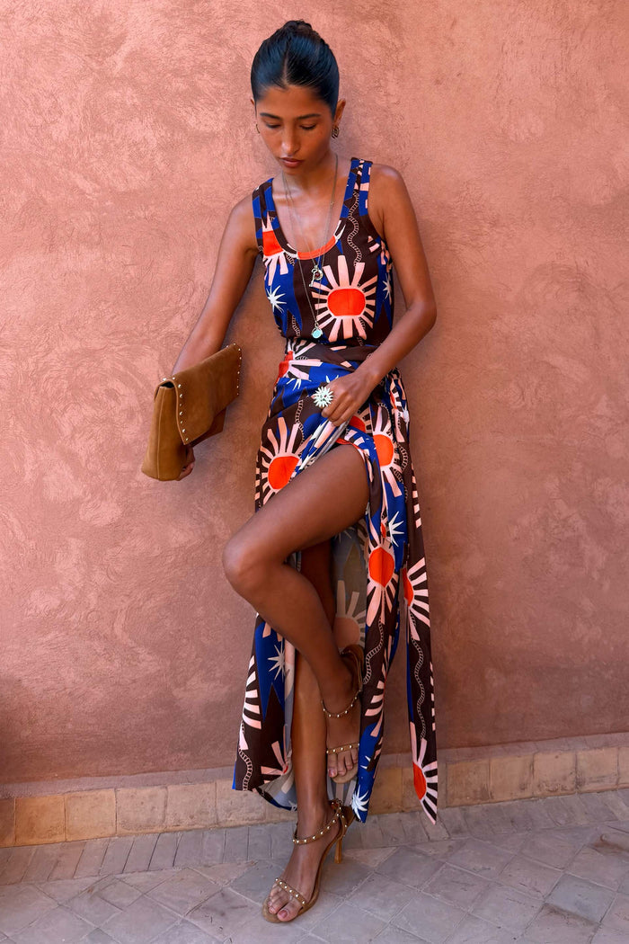 Chocolate & Blue Sun Jaspre Skirt