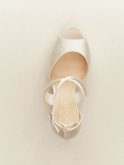 Cindy Satin Bridal Heels - Shoes - Bianco Evento