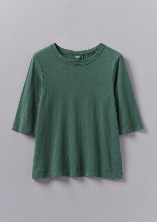 Cleo Cotton Tee | Marble Green