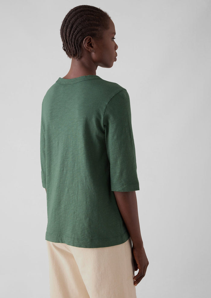 Cleo Cotton Tee | Marble Green
