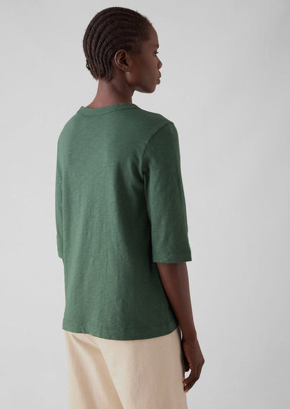 Cleo Cotton Tee | Marble Green
