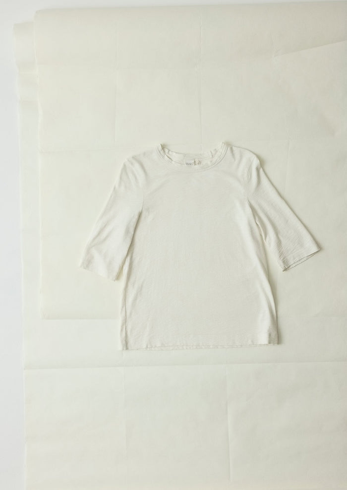 Cleo Garment Dyed Organic Cotton Tee | Chalk