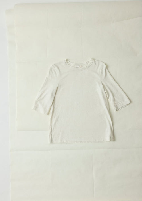 Cleo Garment Dyed Organic Cotton Tee | Chalk