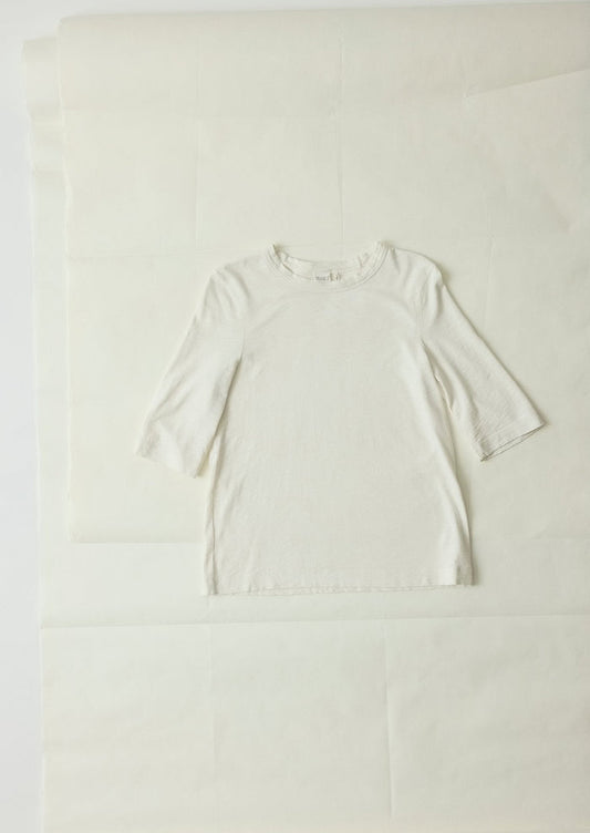 Cleo Garment Dyed Organic Cotton Tee | Chalk