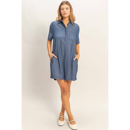Collared Shirt Dress