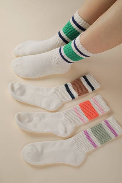 Color Block Crew Socks