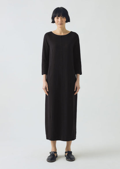 Cotton Jersey Shift Dress | Washed Black
