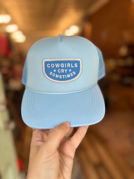 Cowgirls cry sometimes mesh trucker