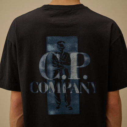 C.P. Company - Back Print T-Shirt in Total Eclipse - Nigel Clare