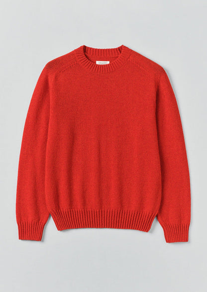 Crew Neck Wool Sweater | Cardinal Red
