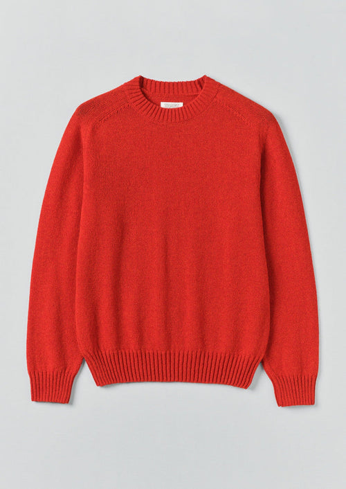 Crew Neck Wool Sweater | Cardinal Red