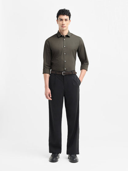 Dark Brown Regular Fit Shirt