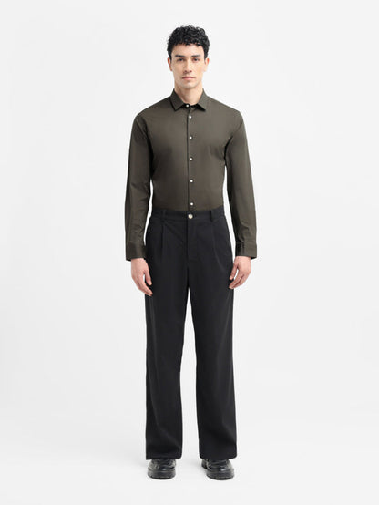 Dark Brown Regular Fit Shirt