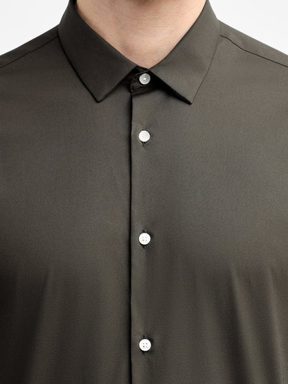 Dark Brown Regular Fit Shirt
