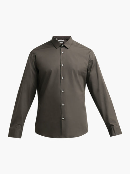 Dark Brown Regular Fit Shirt