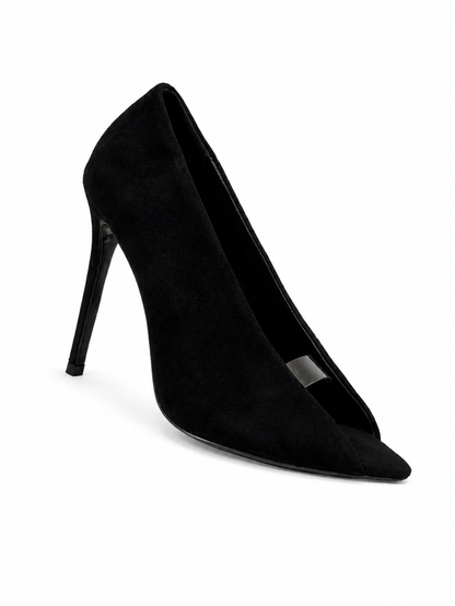 Dark Chocolate Suede Stiletto Pumps – Timeless