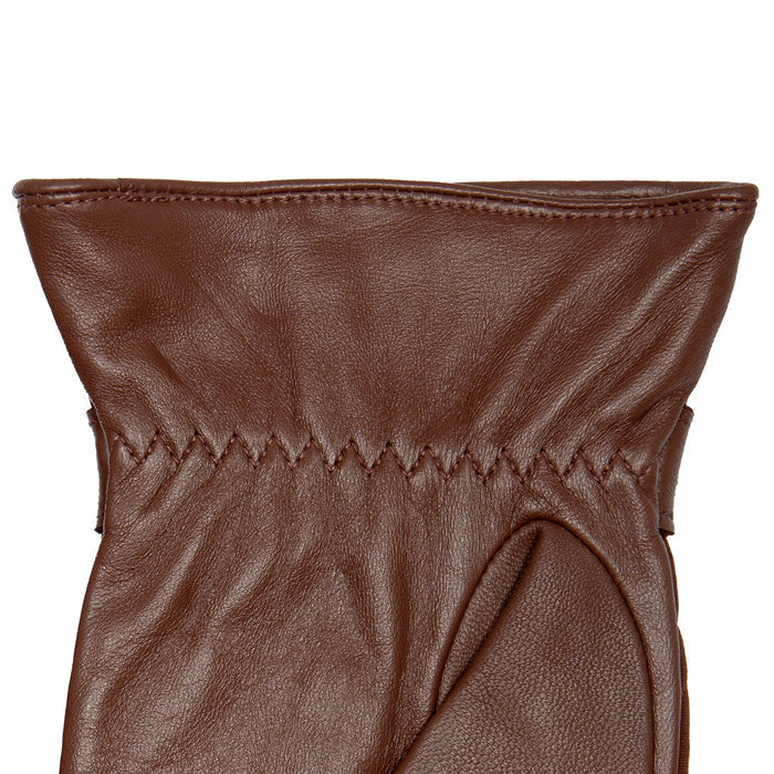 DENTS BRUTON Men's Water-Resistant Lined Leather Gloves with Waxed Cotton Quilting