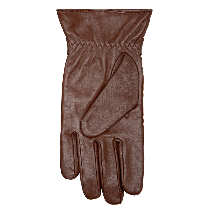 DENTS BRUTON Men's Water-Resistant Lined Leather Gloves with Waxed Cotton Quilting
