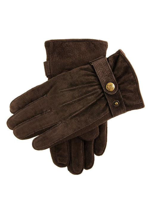 DENTS CHESTER Men's Three-Point Fleece-Lined Suede Gloves