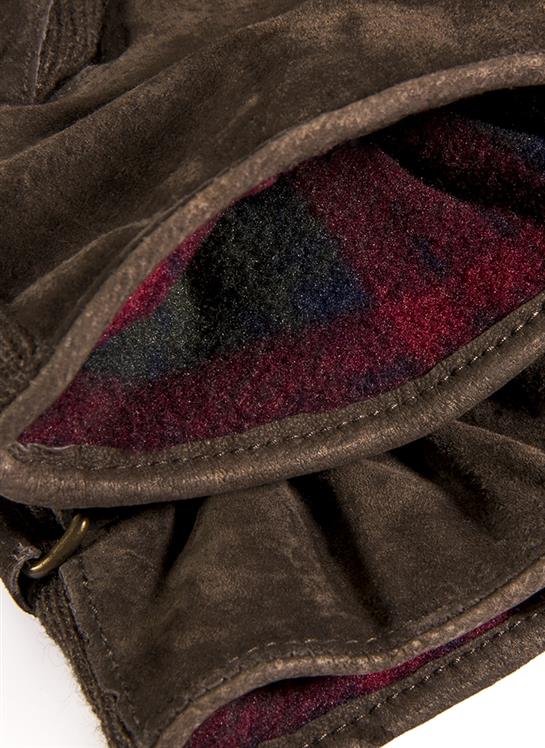 DENTS CHESTER Men's Three-Point Fleece-Lined Suede Gloves