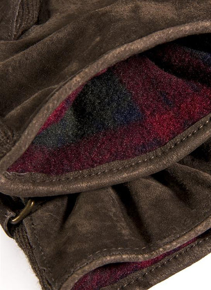 DENTS CHESTER Men's Three-Point Fleece-Lined Suede Gloves
