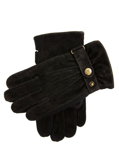 DENTS CHESTER Men's Three-Point Fleece-Lined Suede Gloves