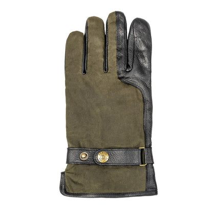DENTS Crewkerne Men's Water-Resistant Thinsulate-Lined Imitation Deerskin Leather Gloves with Waxed Cotton